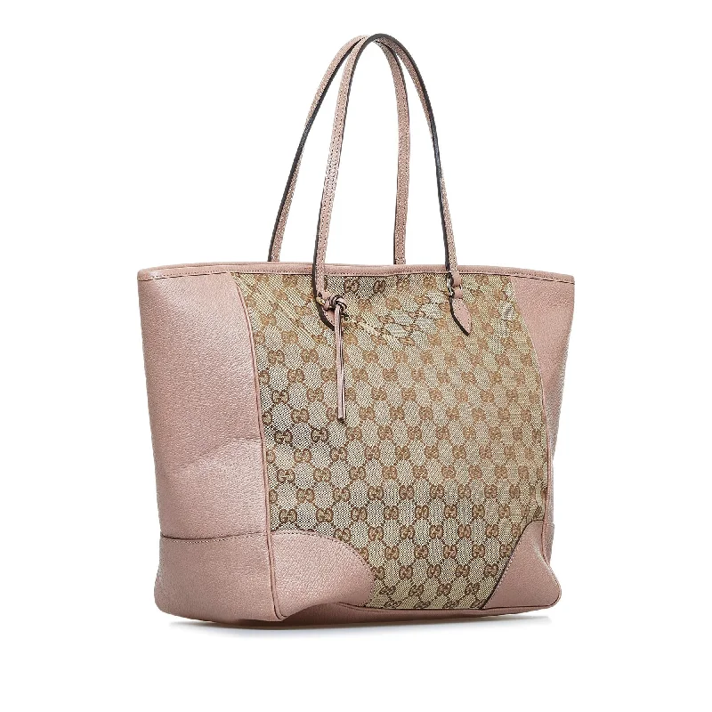 Gucci handbags for women with a metal - framed claspGucci GG Canvas Bree Tote Bag (SHG-c6YDzW)