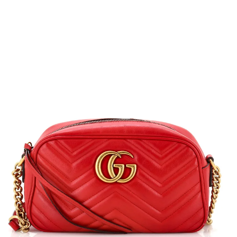 Women Gucci bags with a detachable mirror insideGucci Gg Marmont Shoulder Bag Matelasse