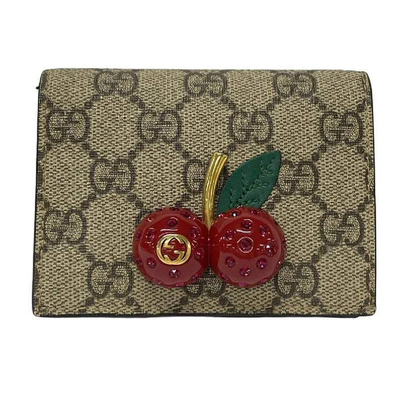 Women Gucci Sylvie bags with a monogram - embossed leatherGucci Gg Plus/Gg Supreme/Cherry