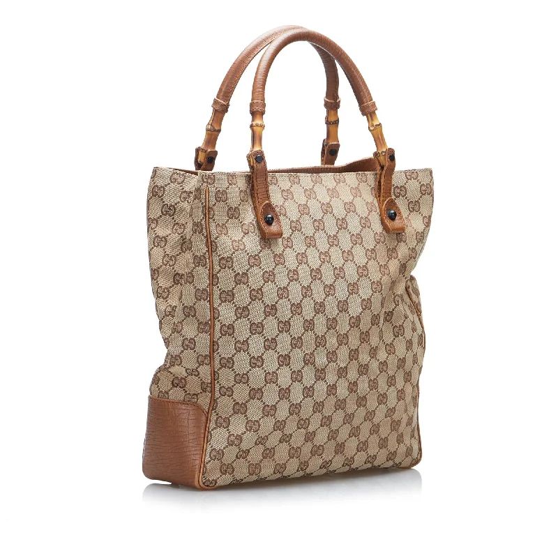 Ladies Gucci Dionysus bags with a detachable shoulder strapGucci GG Canvas Bamboo Tote (SHG-lDJCHu)