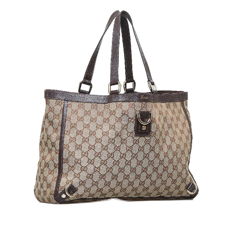 Gucci handbags for women with a beaded trimGucci GG Canvas Abbey D-Ring Tote (SHG-fPmTQK)