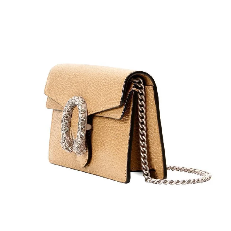 Women Gucci Sylvie bags with a detachable ribbon detailGUCCI MINI DIONYSUS LEATHER SHOULDER BAG