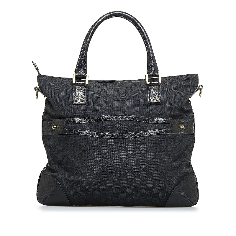 Ladies Gucci shoulder bags with a wide - width strapGucci Gg Black Canvas Fabric