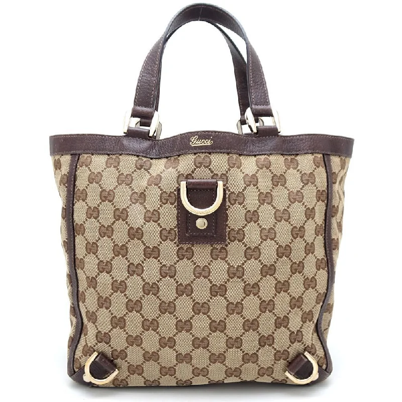 Women Gucci bags with a zip - around closure for securityGucci Tote Bag Abbey Gg Canvas/ Leather