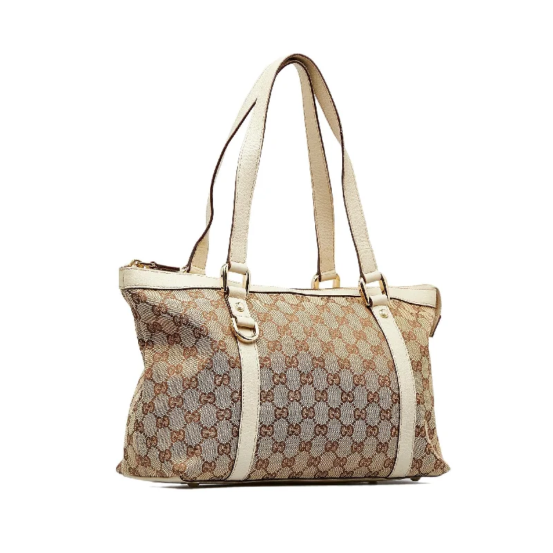 Gucci backpacks for women with a padded laptop compartmentGucci GG Canvas Abbey D-Ring Tote (SHG-8Z89mZ)