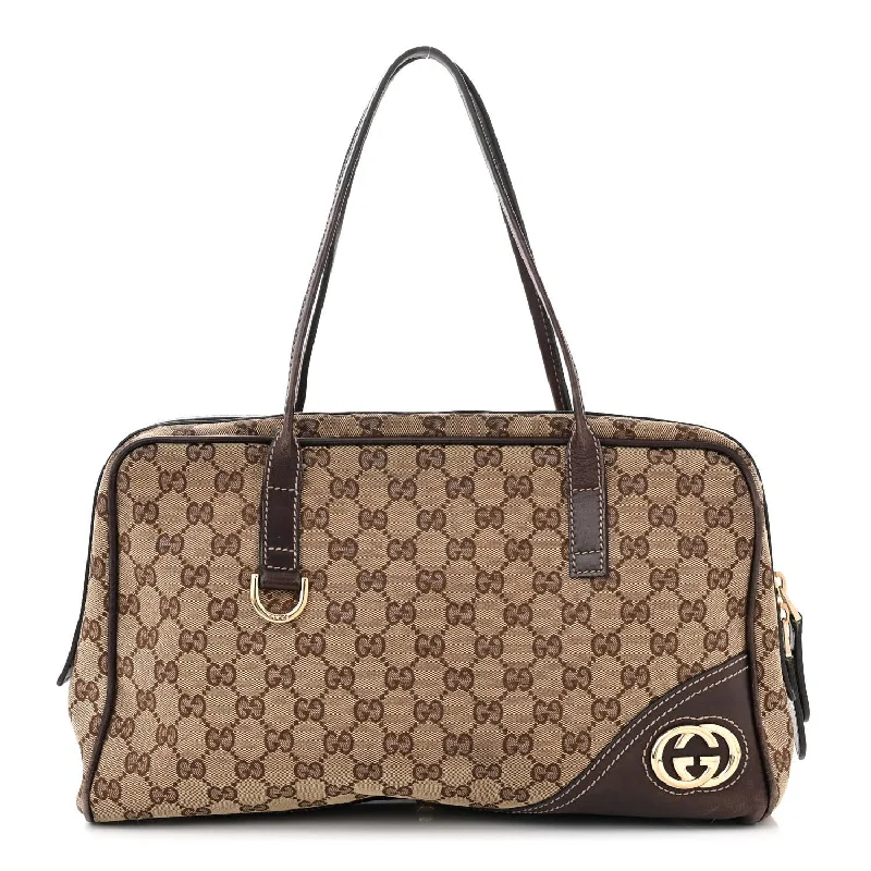 Women Gucci Sylvie bags with a detachable ribbon detailGucci New Britt Medium Boston Dark Brown