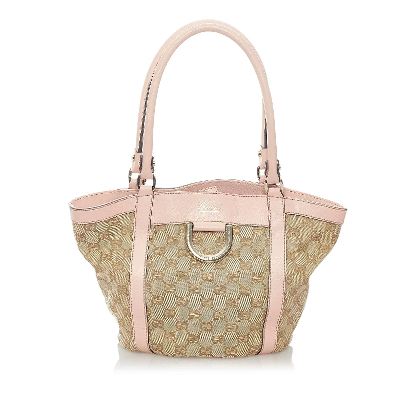 Ladies Gucci shoulder bags with a wide - width strapGucci GG Canvas Abbey HandBag