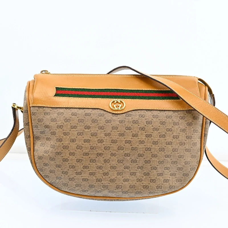 Small - sized Women Gucci shoulder bags for evening outingsgucci Web Sherry Line Micro Gg