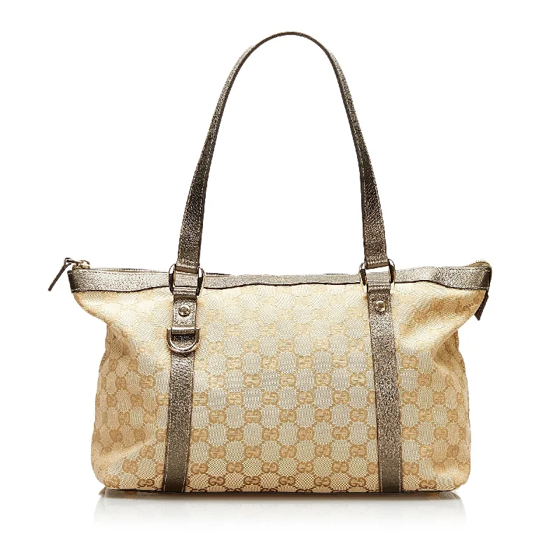 Gucci handbags for women with a beaded trimGucci GG Canvas Abbey-D Ring Shoulder Bag