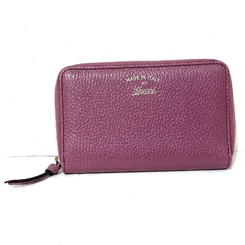 Gucci handbags for women with a patent - leather finishGucci - Pink Leather Long Wallet