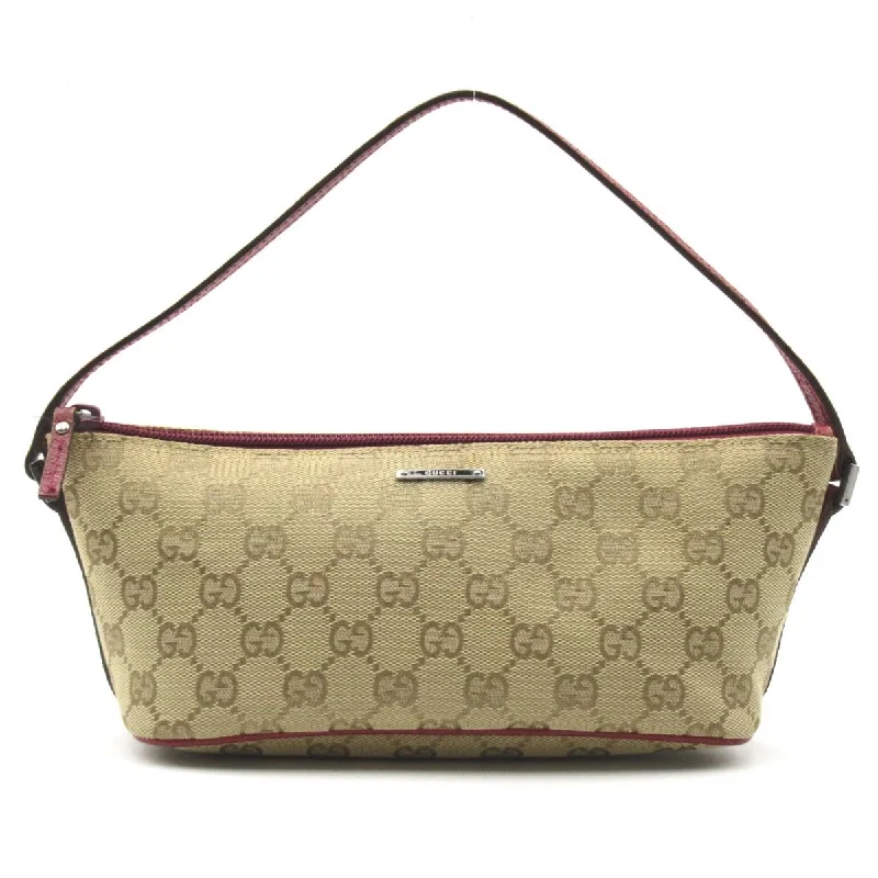 Women Gucci Sylvie bags with a monogram - embossed leatherGUCCI GG CANVAS BOAT POCHETTE BAG