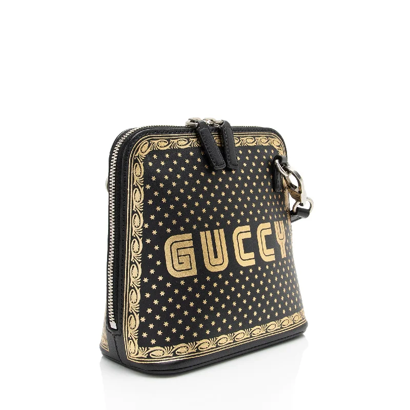 Women Gucci bags with a detachable mobile phone holderGucci Calfskin Star Print Guccy Mini Shoulder Bag (bf5g9D)