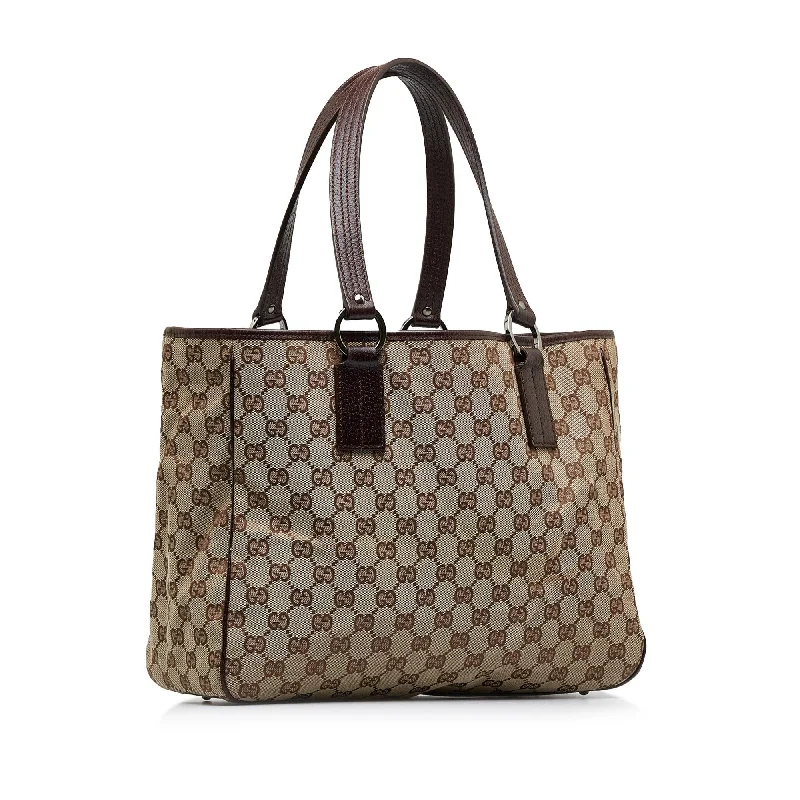 Gucci tote bags for women with a double - handle designGucci GG Canvas Tote (SHG-RviNOZ)