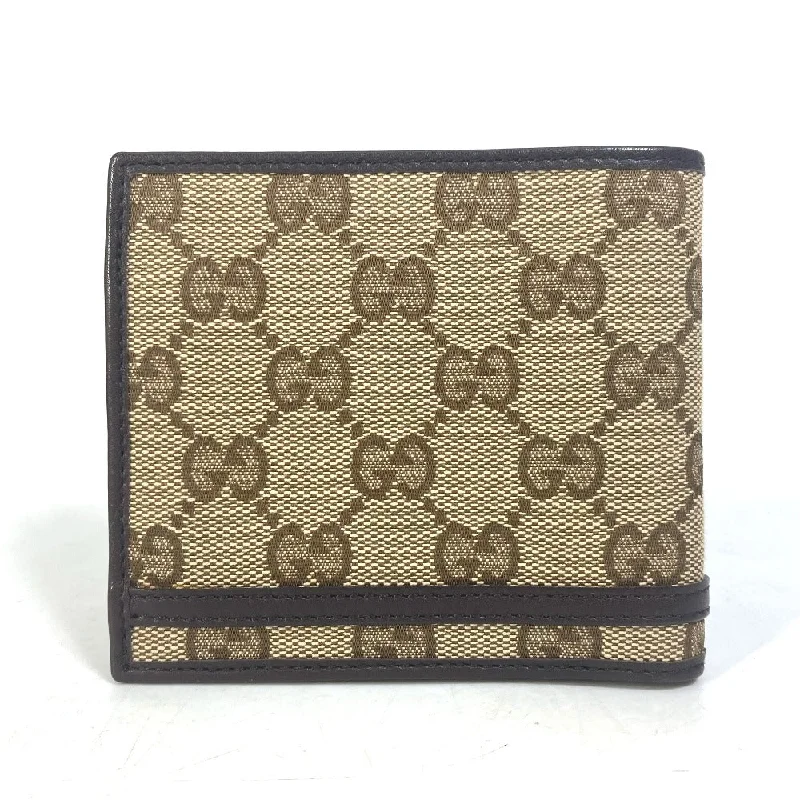 Ladies Gucci shoulder bags with a tassel decorationGUCCI Folded wallet 245773 GG canvas beige GG Horsebit Women Used