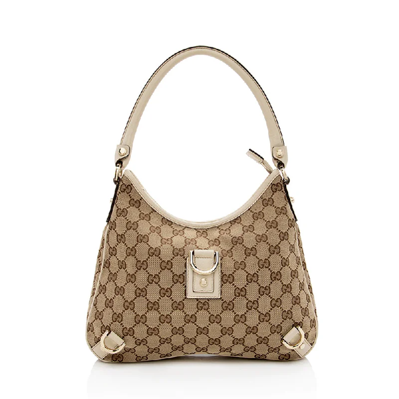 Gucci backpacks for women with a multi - pocket designGucci GG Canvas Abbey Medium Hobo