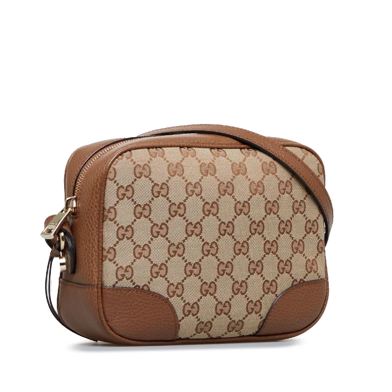 Women Gucci crossbody bags with a printed floral patternGucci GG Canvas Bree Crossbody Bag (SHG-dKuEbG)