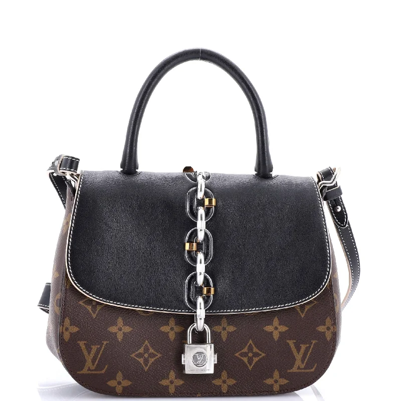 Chain It Handbag Monogram Canvas with Leather PM