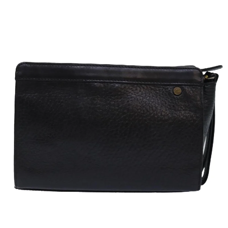 BURBERRYSs Clutch Bag Leather Black Gold  bs16534