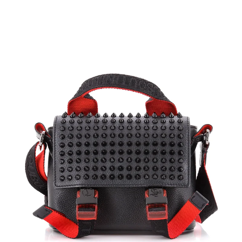 Loubiclic Messenger Bag Spiked Leather Mini