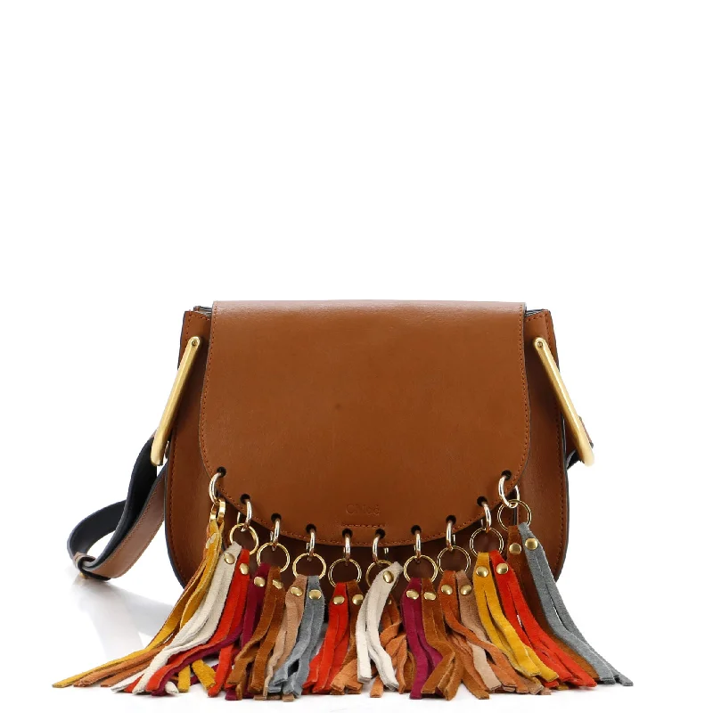 Multicolor Fringe Hudson Bag Leather Small