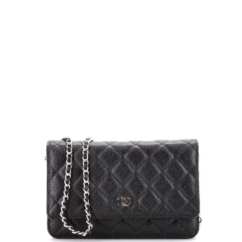 Wallet on Chain Quilted Caviar