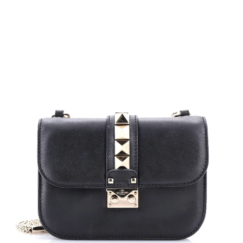 Glam Lock Shoulder Bag Leather Small