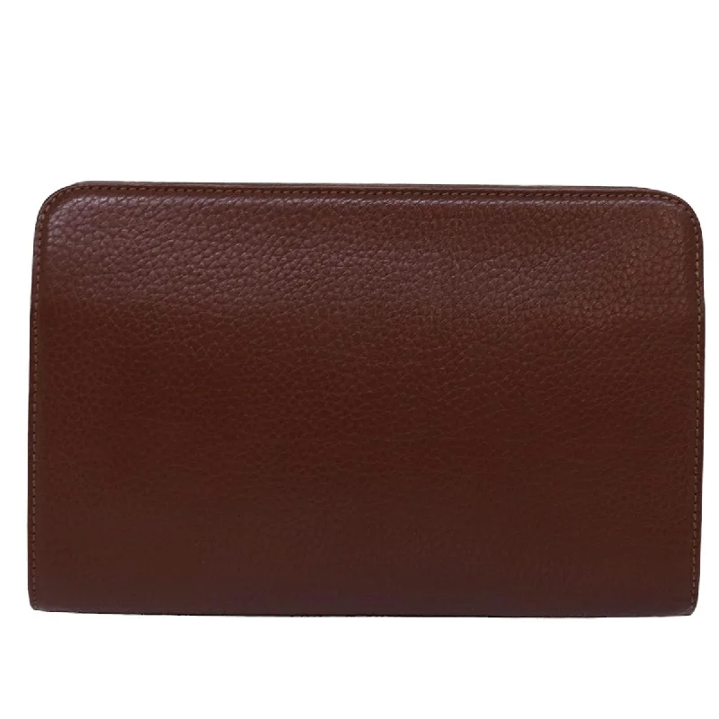 BURBERRYSs Clutch Bag Leather Brown  bs15138