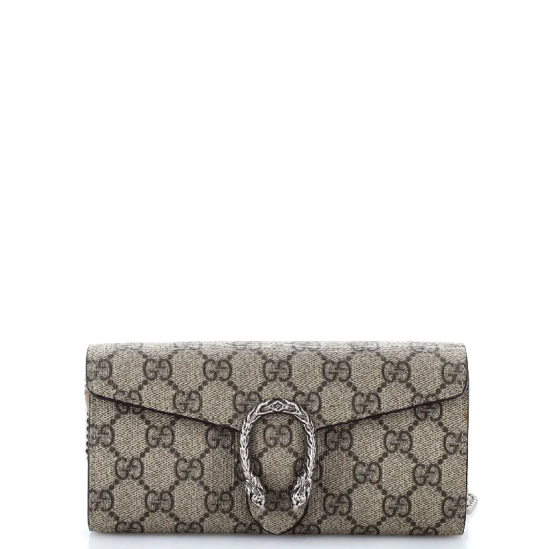 Dionysus Chain Wallet GG Coated Canvas Long