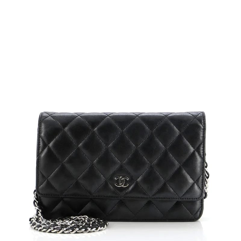 Wallet on Chain Quilted Lambskin