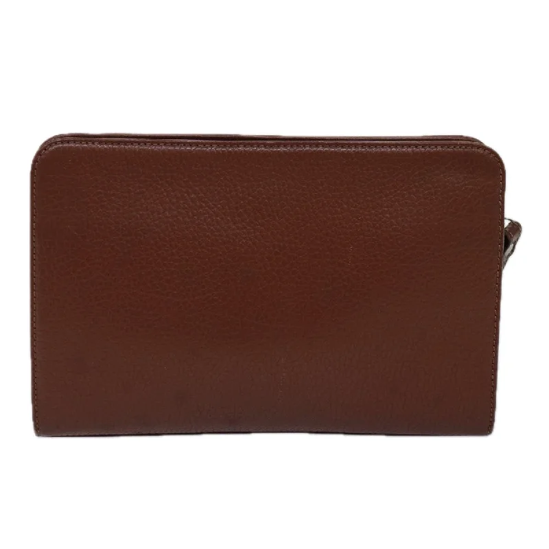 BURBERRYSs Clutch Bag Leather Brown  ep4543