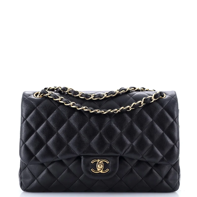 Classic Double Flap Bag Quilted Lambskin Jumbo