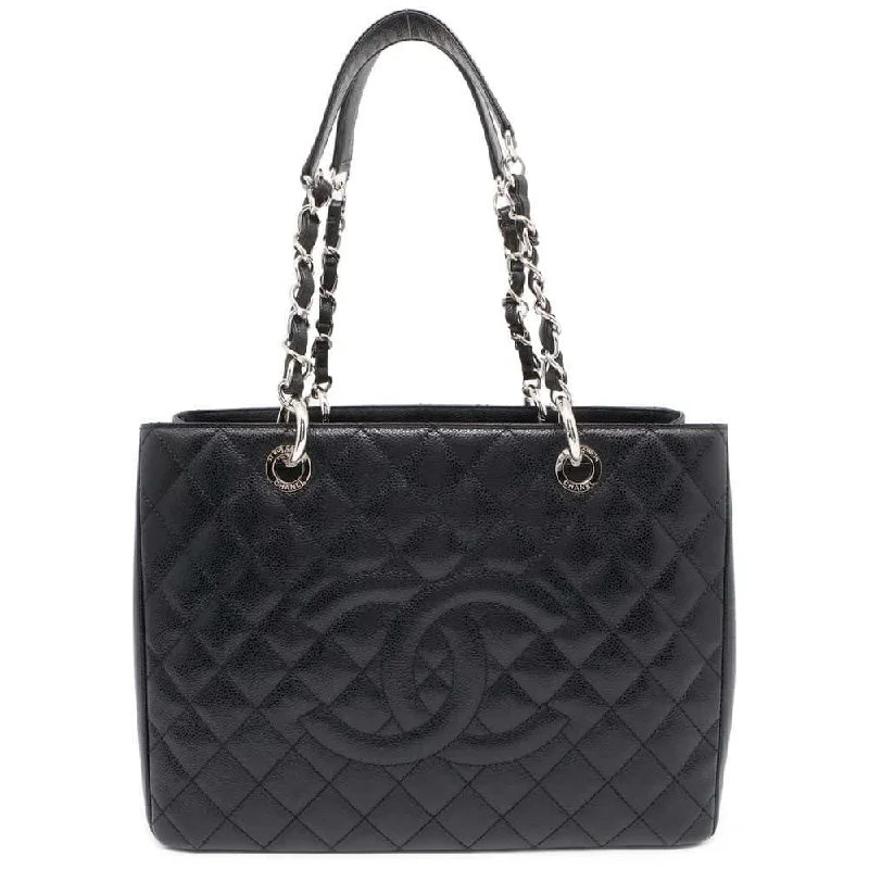 Chanel bags with adjustable chain strapsCHANEL Matelasse GST Chain Tote Black A50995 Caviar Leather