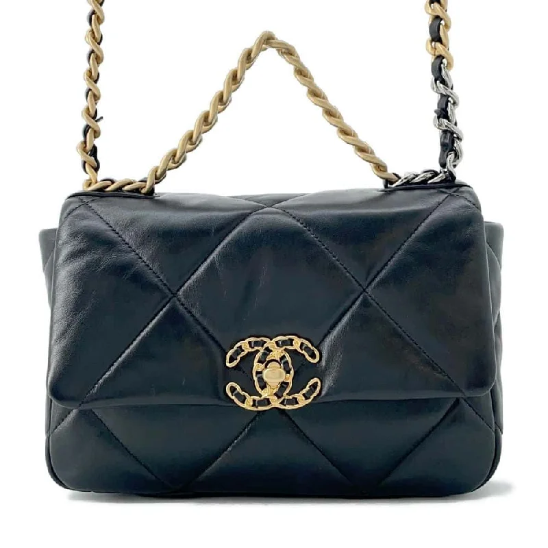 Chanel bags with the perfect balance of luxury and functionalityCHANEL CHANEL19 Chain Shoulder Bag Black AS1160 Lambskin