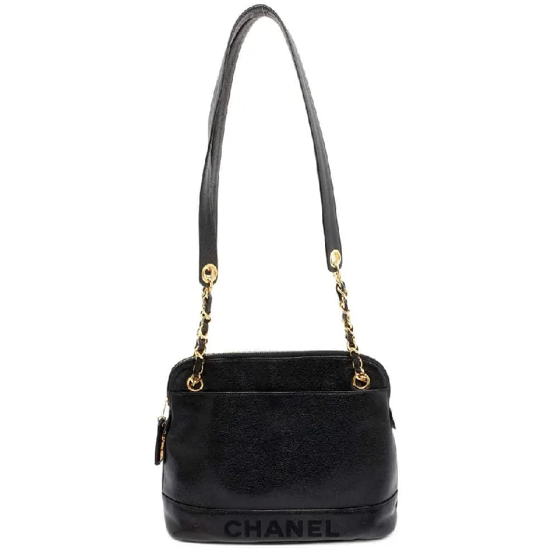 Chanel Colorful Handbag for Spring OutfitsCHANEL WChain One Shoulder Bag Black A08058 Caviar Leather