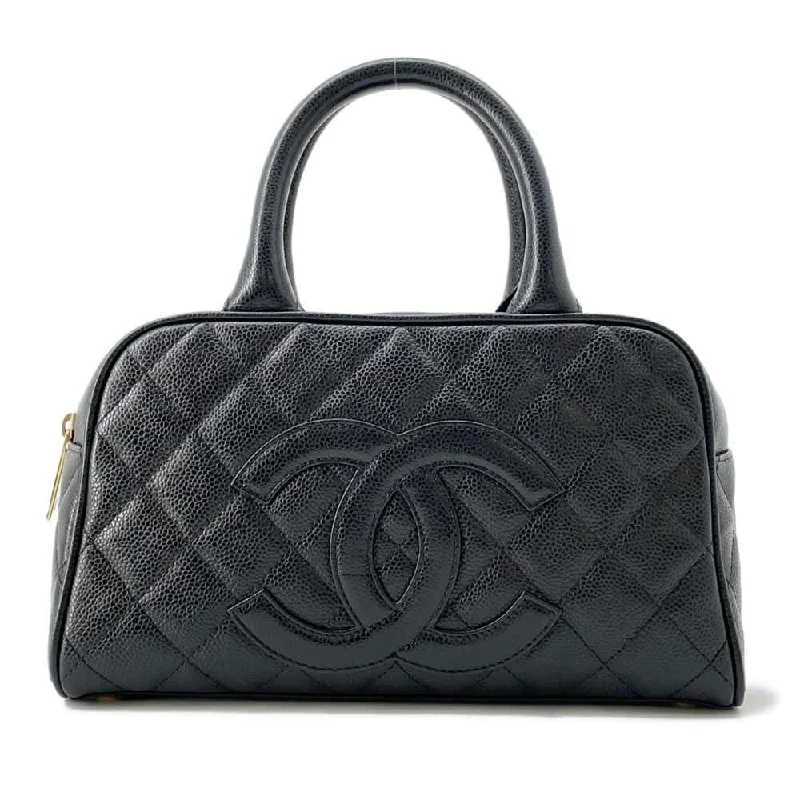 Chanel Black Handbag for Business MeetingsCHANEL Matelasse Mini Travel Bag Black A20996 Caviar Leather