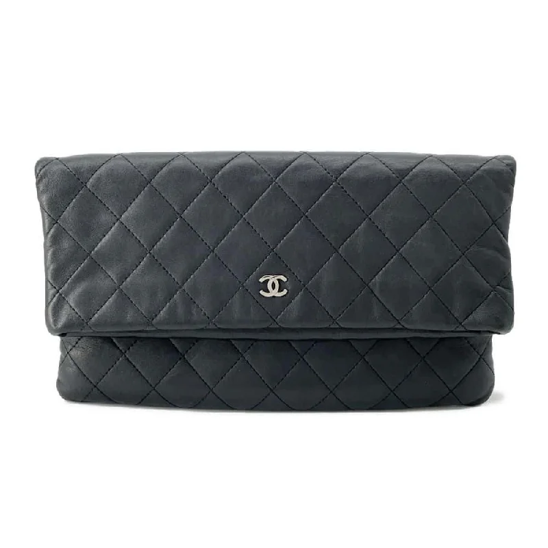 Chanel bags for women with minimalist styleCHANEL Matelasse Clutch Bag Black A69391 Lambskin