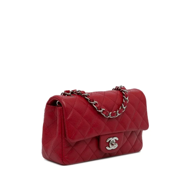 Chanel bags with leather and tweed combinationsChanel Mini Classic Lambskin Rectangular Single Flap (1NOr7r)