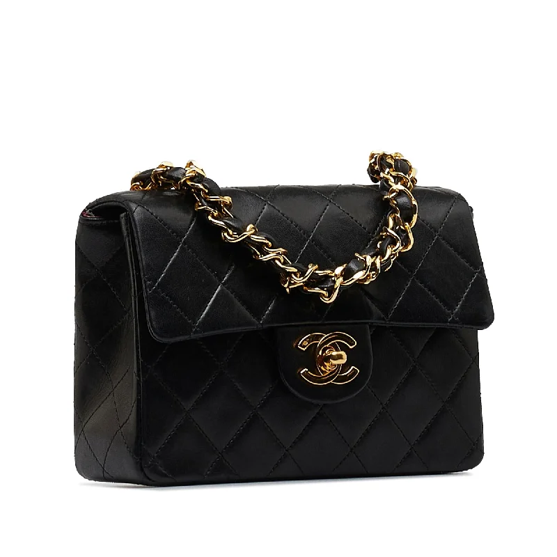 Chanel bags with gold, silver, and pearl accentsChanel Mini Classic Lambskin Square Flap (lnKMMQ)