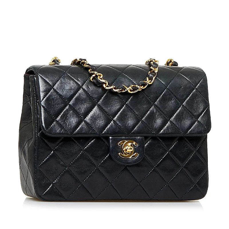 Chanel Handbag with Adjustable Strap for ComfortChanel Mini Classic Square Lambskin Single Flap Bag (3rD17V)