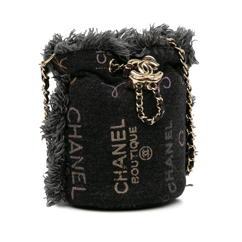 Chanel bags for women who love timeless fashionChanel Mini Denim Mood Bucket with Chain (6D3bZs)