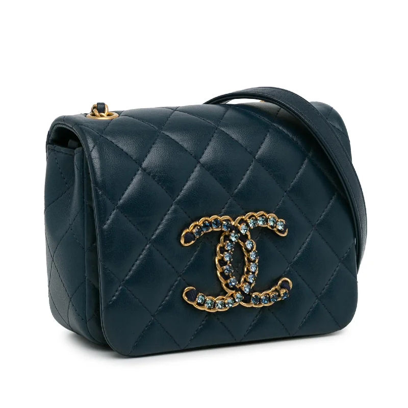 Chanel bags sale 2025Chanel Mini Lambskin CC Crystal Full flap (tjFZO9)