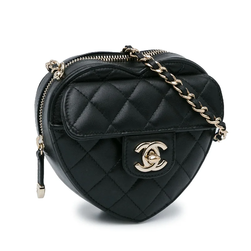 Chanel bags for women with minimalist styleChanel Mini Lambskin CC in Love Heart Crossbody (m0vSj8)