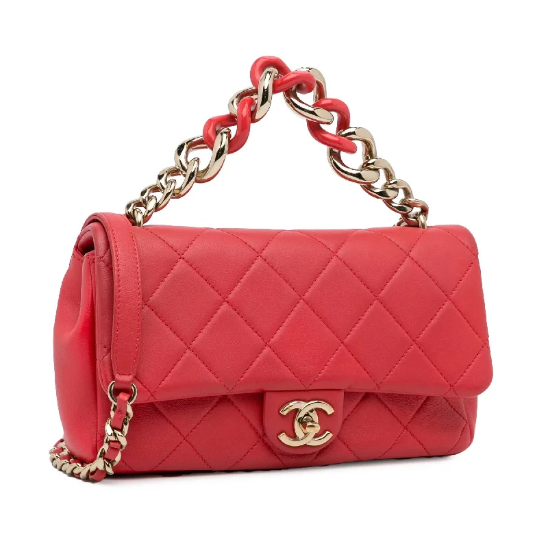 Chanel Medium Tote Bag for Office LadiesChanel Mini Lambskin Elegant Chain Single Flap (RMZYZO)