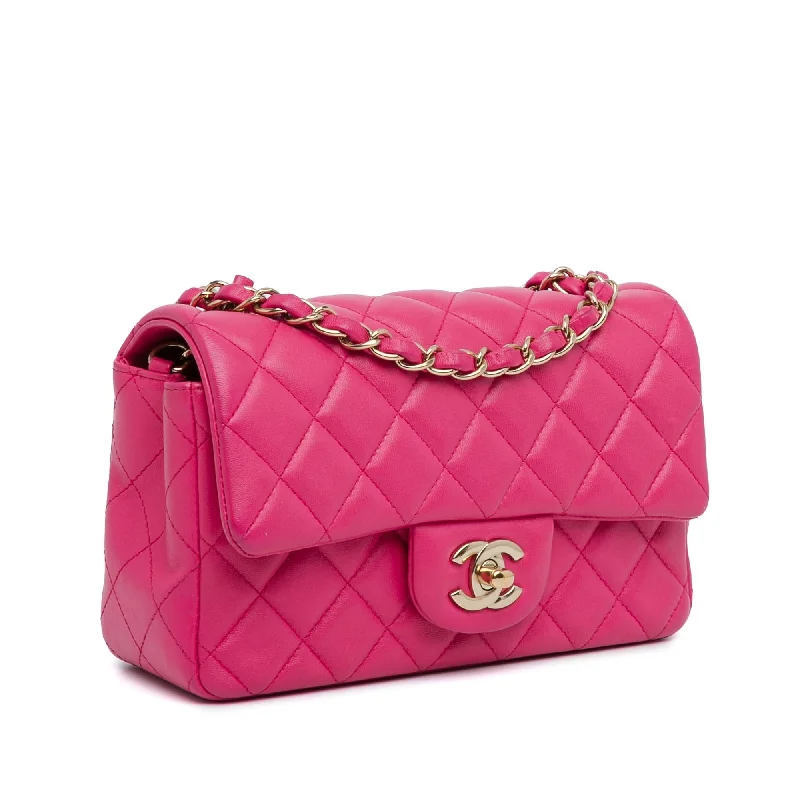 Chanel Small Crossbody Bag for TravelChanel Mini Rectangular Classic Lambskin Single Flap (P8XmWm)