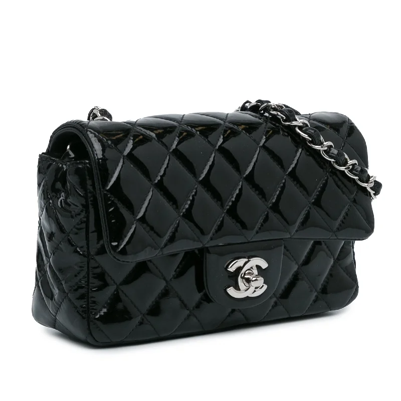 Chanel bags with exclusive seasonal designs and materialsChanel Mini Rectangular Classic Patent Single Flap (H2RONy)