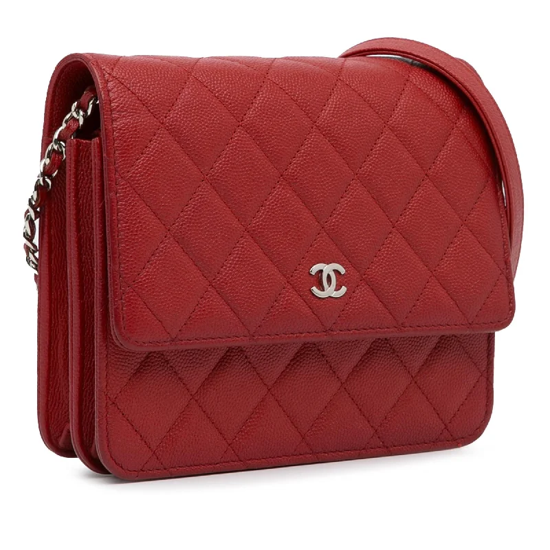 Chanel Vintage Inspired Handbag for Retro LoversChanel Mini Square Caviar Wallet on Chain (xhNJS8)