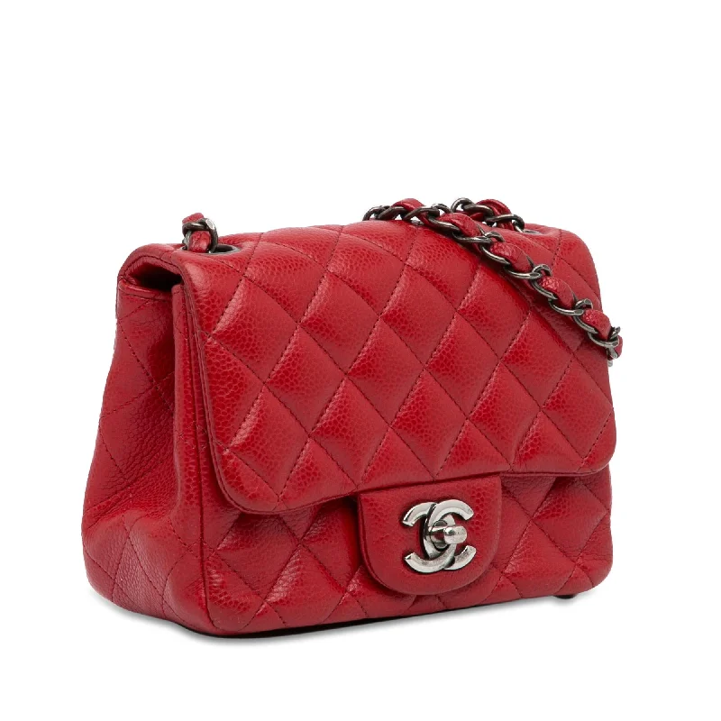 Chanel bags as wedding day accessoriesChanel Mini Square Classic Caviar Single Flap (ASetQj)