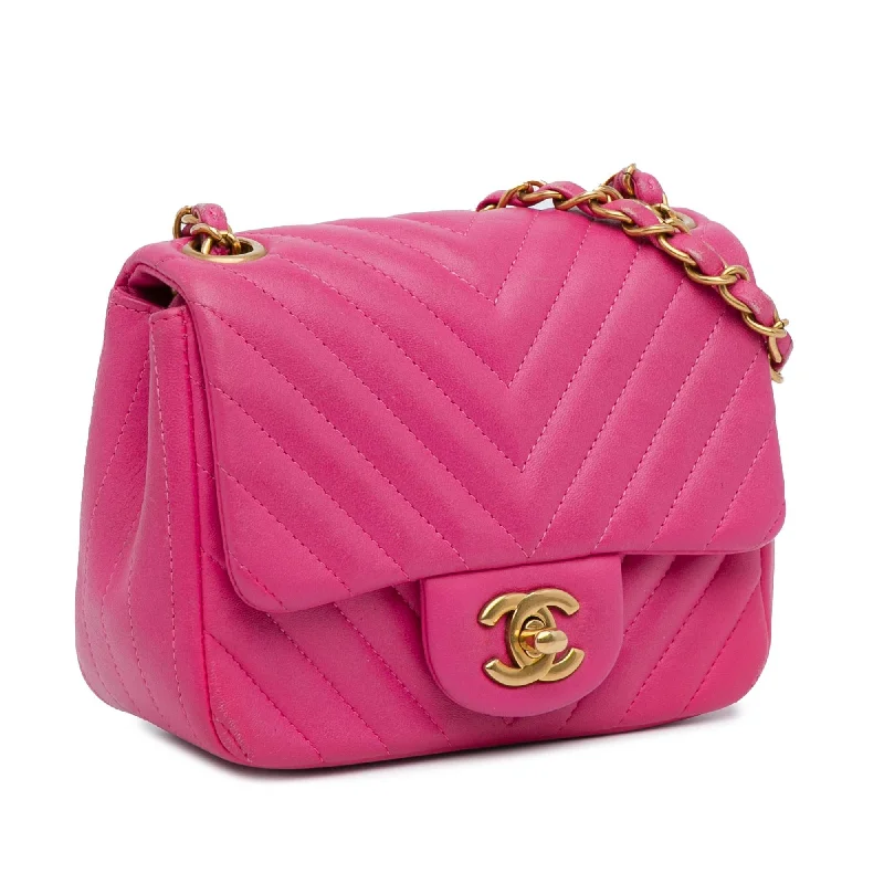 Chanel Colorful Handbag for Spring OutfitsChanel Mini Square Classic Lambskin Chevron Flap (ta6olT)