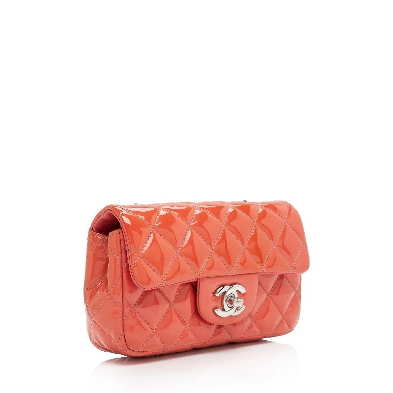 Chanel bags available in bold colors and patternsChanel Patent Leather Rectangular Extra Mini Flap Bag