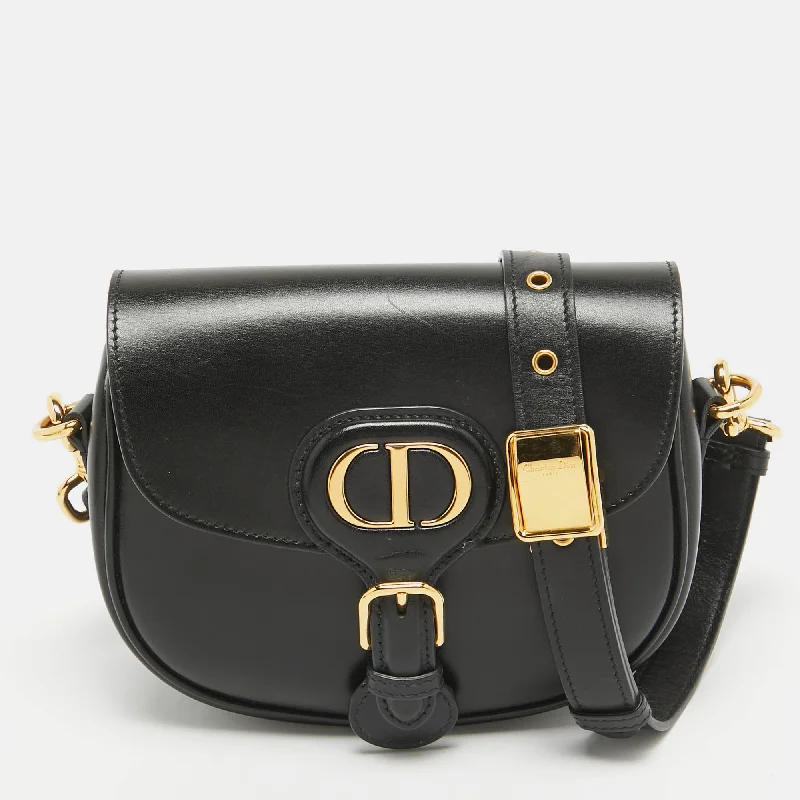 Stylish Christian Dior shoulder bags with a tassel - adorned zipperDIOR Black Leather Small Bobby Bag